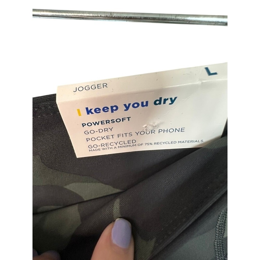 Old Navy Active Powersoft High-Rise Jogger Camo Green Ankle Pants L NEW - Picture 6 of 10